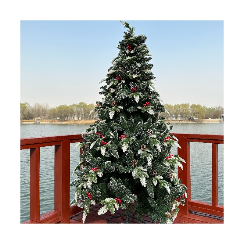 Christmas Tree Artificial - 220cmの高品質人工クリスマスツリー、グリーンPEツリー、ホームパーティーデコレーション