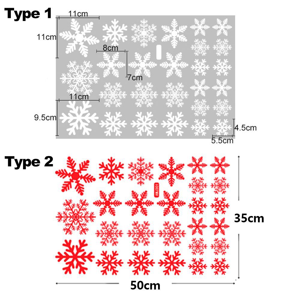 家の装飾のための雪片のステッカー、クリスマスのお祭り用品、壁 - Snowflake Window Decal のレビューと価格