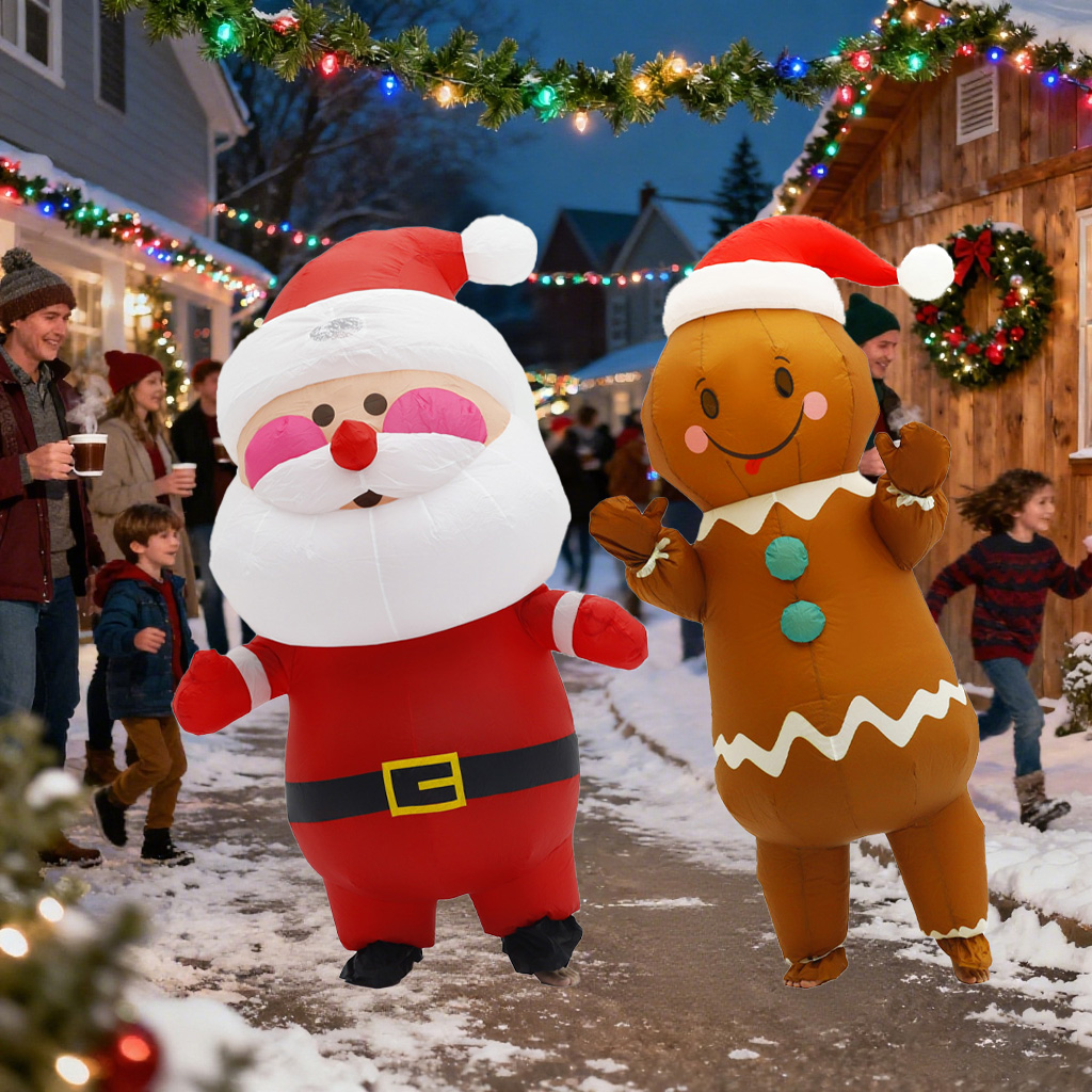 クリスマス面白いインフレータブルコスチュームジンジャーブレッ - Elf Costume Christmas のレビューと価格