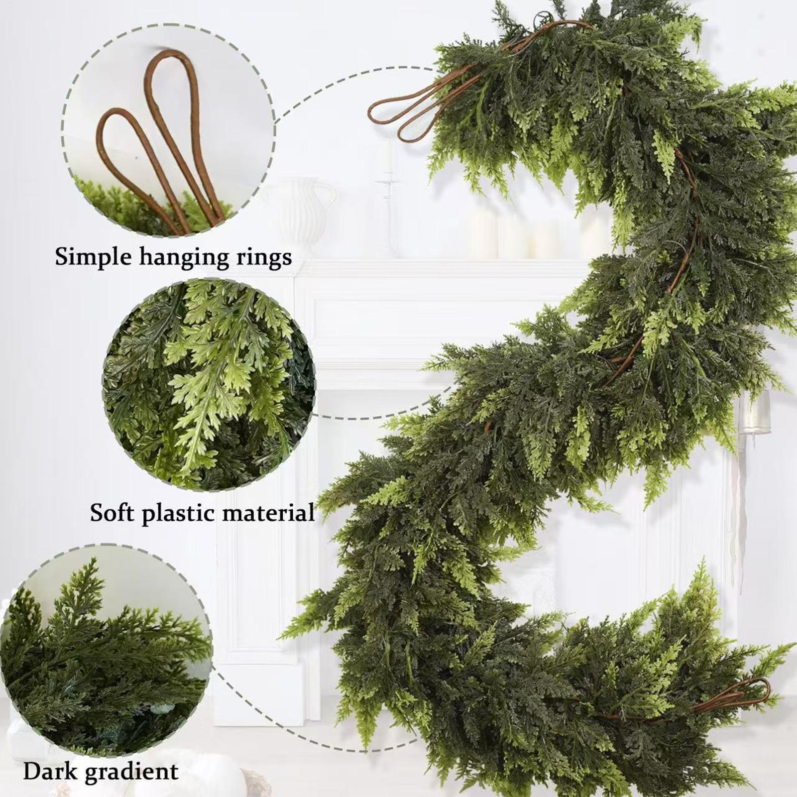 クリスマスガーランド 人工グリーンパイン装飾 人工ガーランド - Christmas Wreath Fake のレビューと価格