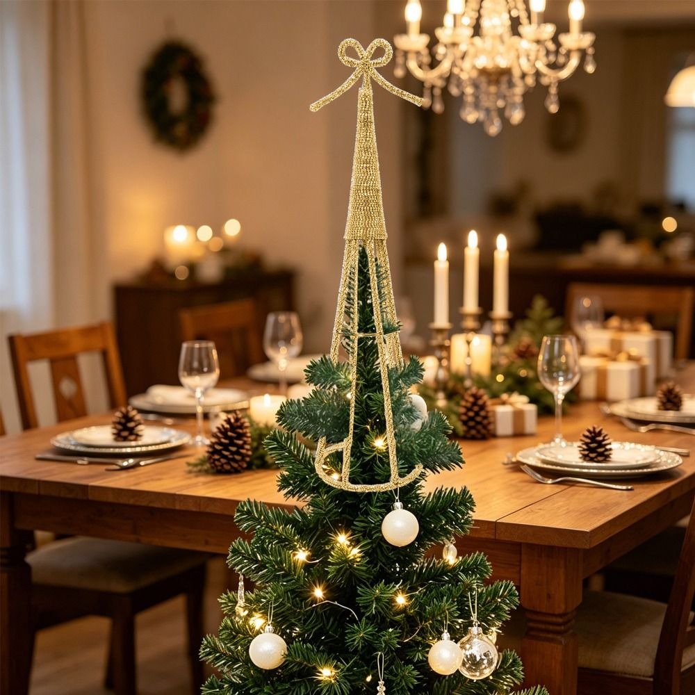 錬鉄製クリスマスツリートッパースター ラインストーンリボン  - Star Tree Topper のレビューと価格