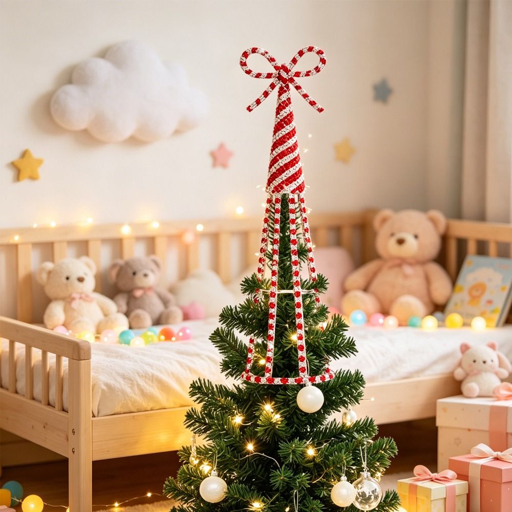 錬鉄製クリスマスツリートッパースター ラインストーンリボン  - Star Tree Topper のレビューと価格