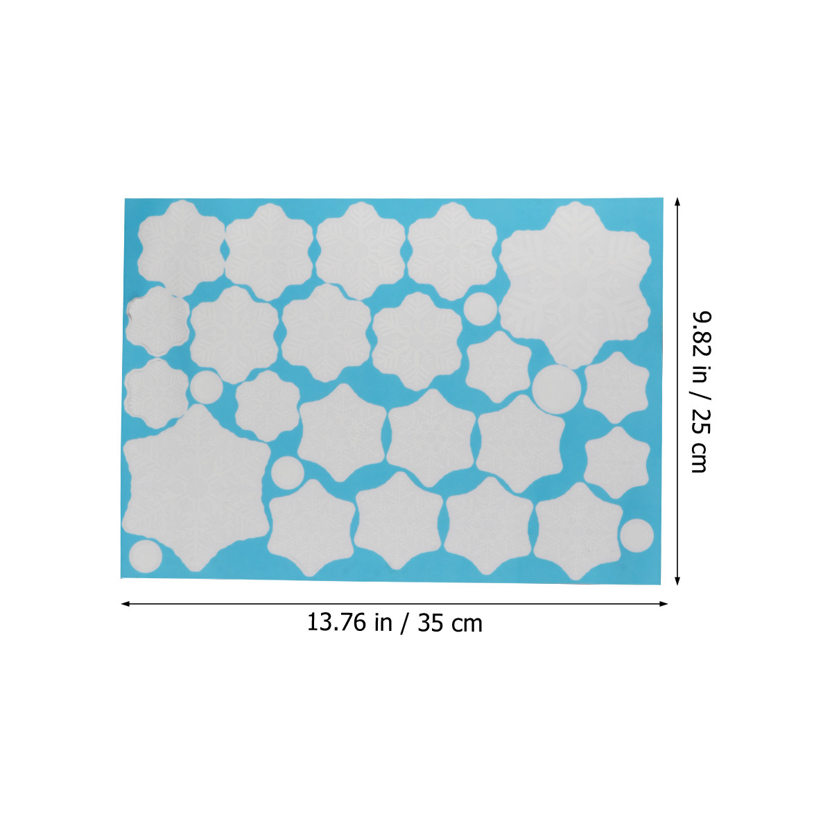 2枚組 雪の結晶型粘着デカール 透明背景 リアルなデザイン  - Snowflake Window Decal のレビューと価格